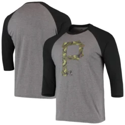 Men's Pittsburgh Pirates Fanatics Branded Heathered Gray Prestige 3/4-Sleeve T-Shirt
