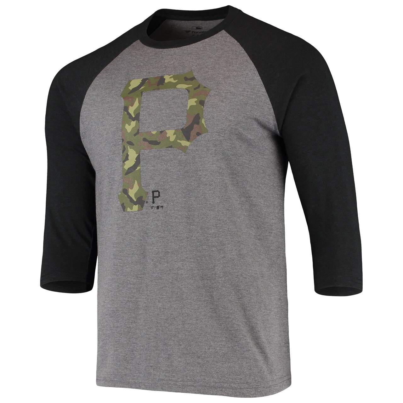 Men's Pittsburgh Pirates Fanatics Branded Heathered Gray Prestige 3/4-Sleeve T-Shirt 2 Men's Pittsburgh Pirates Fanatics Branded Heathered Gray Prestige 3/4-Sleeve T-Shirt - Image 2
