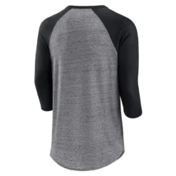 Men's San Francisco Giants Fanatics Branded Heathered Gray/Black Iconic Above Heat Speckled Raglan Henley 3/4 Sleeve T-Shirt -Fanatics 4 sleeve t shirt pi4369000 altimages ff 4369075 c387c567aed19cd4a706alt3 full