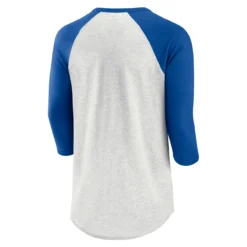 Men's Chicago Cubs Fanatics Branded Oatmeal/Royal True Classics Better Believe Raglan Henley 3/4-Sleeve T-Shirt -Fanatics 4 sleeve t shirt pi4369000 altimages ff 4369574 bda0a990d77d6e0b8c48alt3 full