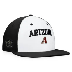 Men's Arizona Diamondbacks Fanatics Branded White/Black Iconic Color Blocked Fitted Hat