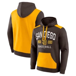 Men's San Diego Padres Fanatics Branded Brown/Gold Chip In Pullover Hoodie