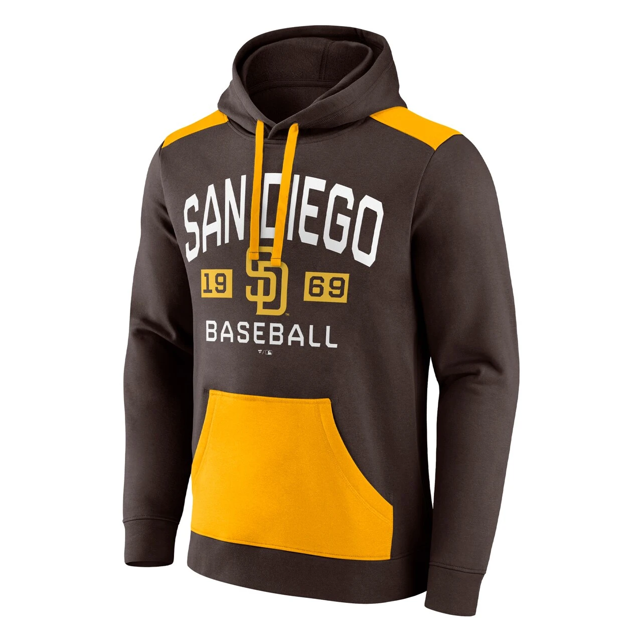 Men's San Diego Padres Fanatics Branded Brown/Gold Chip In Pullover Hoodie 2 Men's San Diego Padres Fanatics Branded Brown/Gold Chip In Pullover Hoodie - Image 2