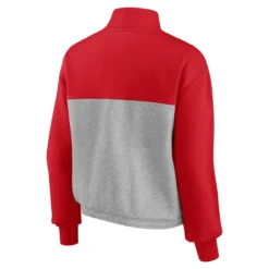 Women's St. Louis Cardinals Fanatics Branded Red/Heather Gray Iconic Cinch Waist Quarter-Zip Top -Fanatics heather gray st louis cardinals iconic cinch waist quarter zip top pi4513000 altimages ff 4513927 5f409e826ede6bd173c1alt3 full