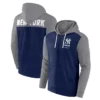 Men's New York Yankees Fanatics Branded Heathered Navy/Heathered Gray Blown Away Full-Zip Hoodie