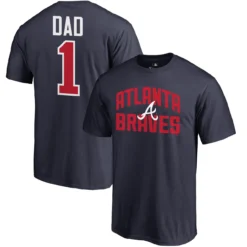 Men's Atlanta Braves Fanatics Branded Navy 2019 Father's Day Big & Tall #1 Dad T-Shirt