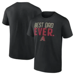 Men's Arizona Diamondbacks Fanatics Branded Black Best Dad Ever T-Shirt