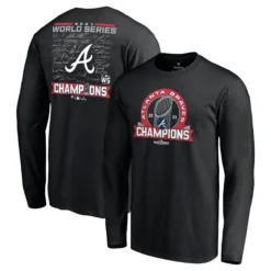 Men's Atlanta Braves Fanatics Branded Black 2021 World Series Champions Signature Roster Long Sleeve T-Shirt