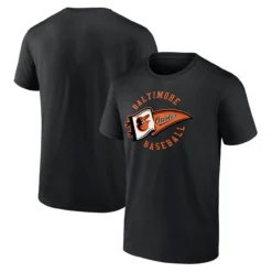 Men's Baltimore Orioles Fanatics Branded Black Hometown Baltimore Pennant T-Shirt