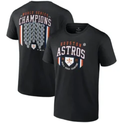 Men's Houston Astros Fanatics Branded Black 2022 World Series Champions Roster Jersey T-Shirt