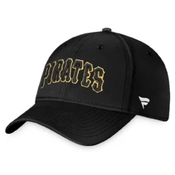 Men's Pittsburgh Pirates Fanatics Branded Black Cooperstown Core Flex Hat