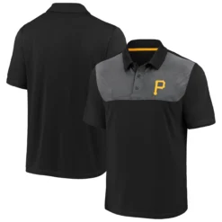 Men's Pittsburgh Pirates Fanatics Branded Black Defender Polo