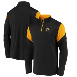 Men's Pittsburgh Pirates Fanatics Branded Black Primary Logo Quarter-Zip Jacket