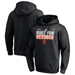 Men's San Francisco Giants Fanatics Branded Black 2021 Postseason Locker Room Fitted Pullover Hoodie