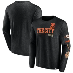 Men's San Francisco Giants Fanatics Branded Black High Whip Pitcher Long Sleeve T-Shirt