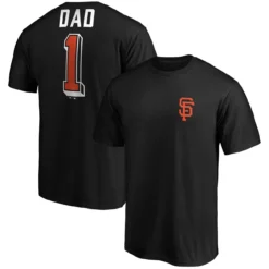 Men's San Francisco Giants Fanatics Branded Black Number One Dad Team T-Shirt