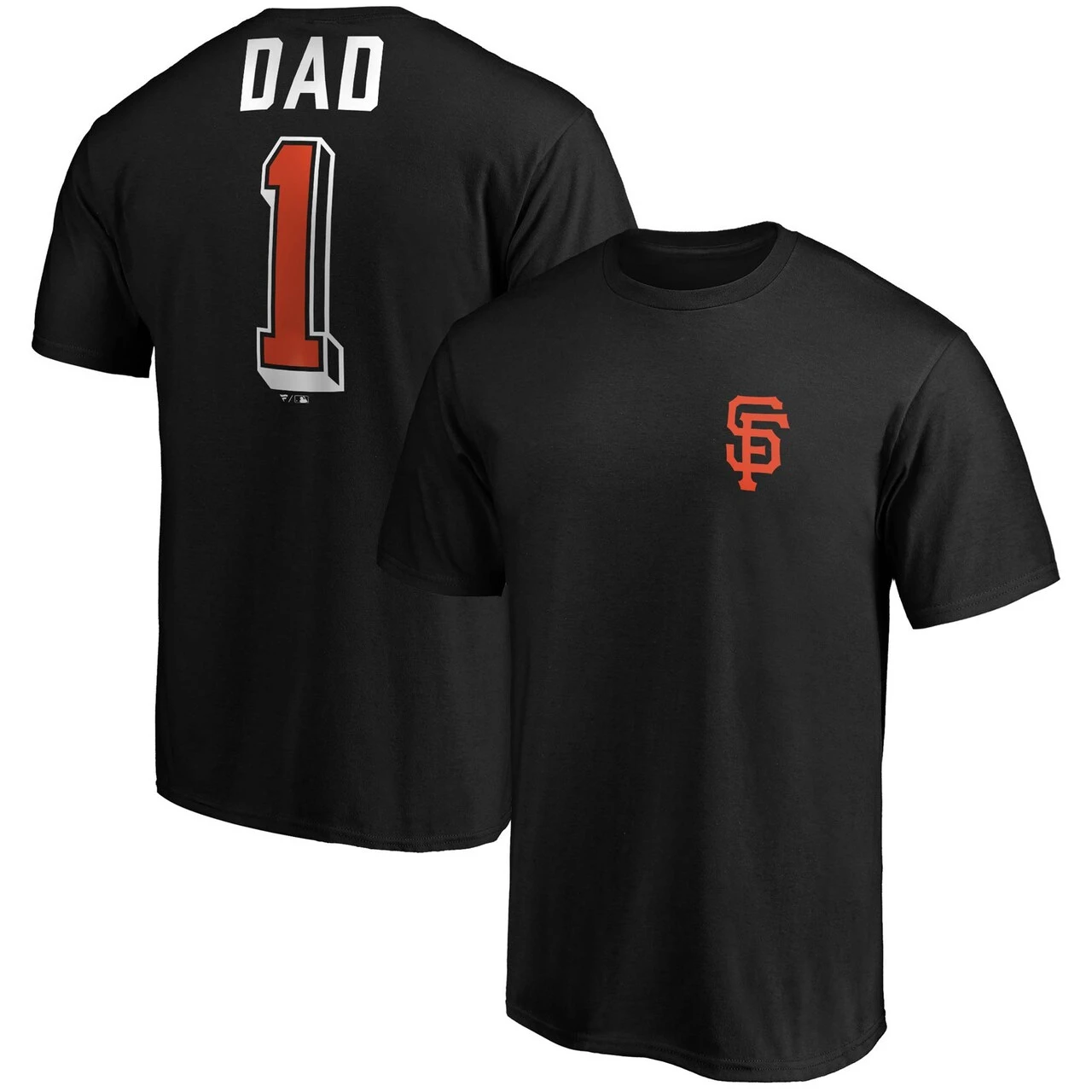 Men's San Francisco Giants Fanatics Branded Black Number One Dad Team T-Shirt 1 Men's San Francisco Giants Fanatics Branded Black Number One Dad Team T-Shirt