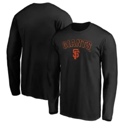 Men's San Francisco Giants Fanatics Branded Black Team Logo Lockup Long Sleeve T-Shirt