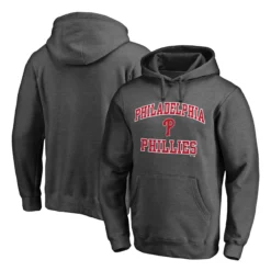 Men's Philadelphia Phillies Fanatics Branded Charcoal Heart & Soul Fitted Pullover Hoodie