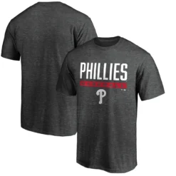 Men's Philadelphia Phillies Fanatics Branded Charcoal Win Stripe T-Shirt