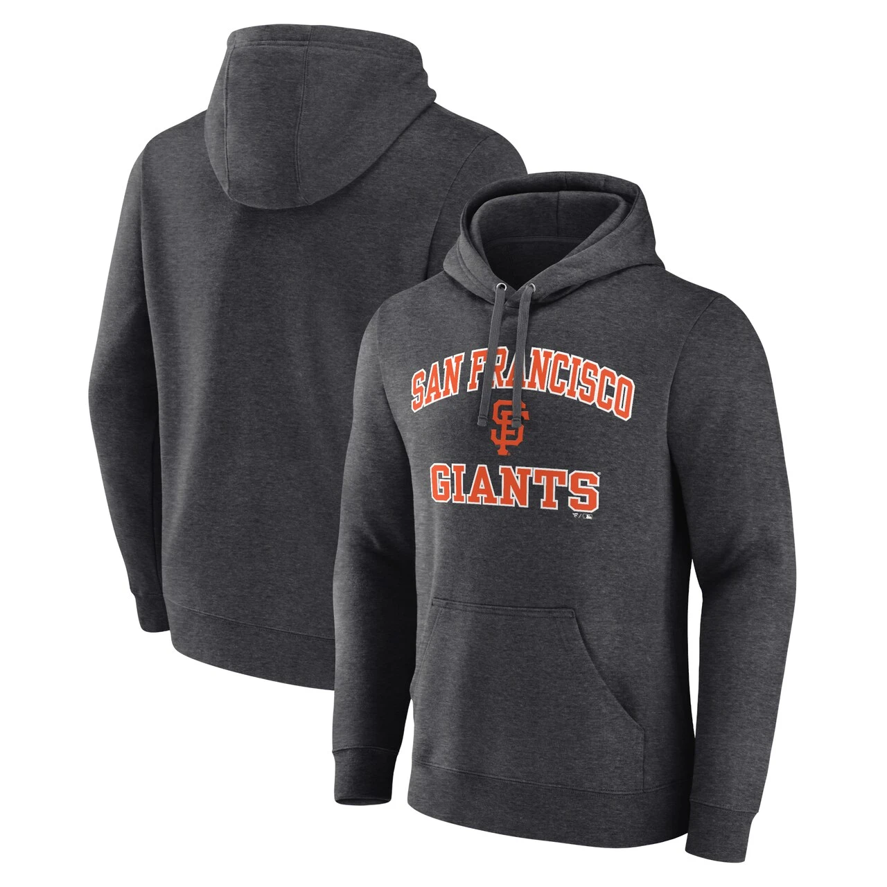 Men's San Francisco Giants Fanatics Branded Charcoal Heart & Soul Fitted Pullover Hoodie 1 Men's San Francisco Giants Fanatics Branded Charcoal Heart & Soul Fitted Pullover Hoodie