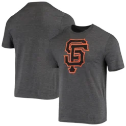 Men's San Francisco Giants Fanatics Branded Charcoal Weathered Official Logo Tri-Blend T-Shirt