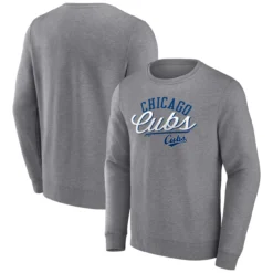 Men's Chicago Cubs Fanatics Branded Gray Simplicity Pullover Sweatshirt