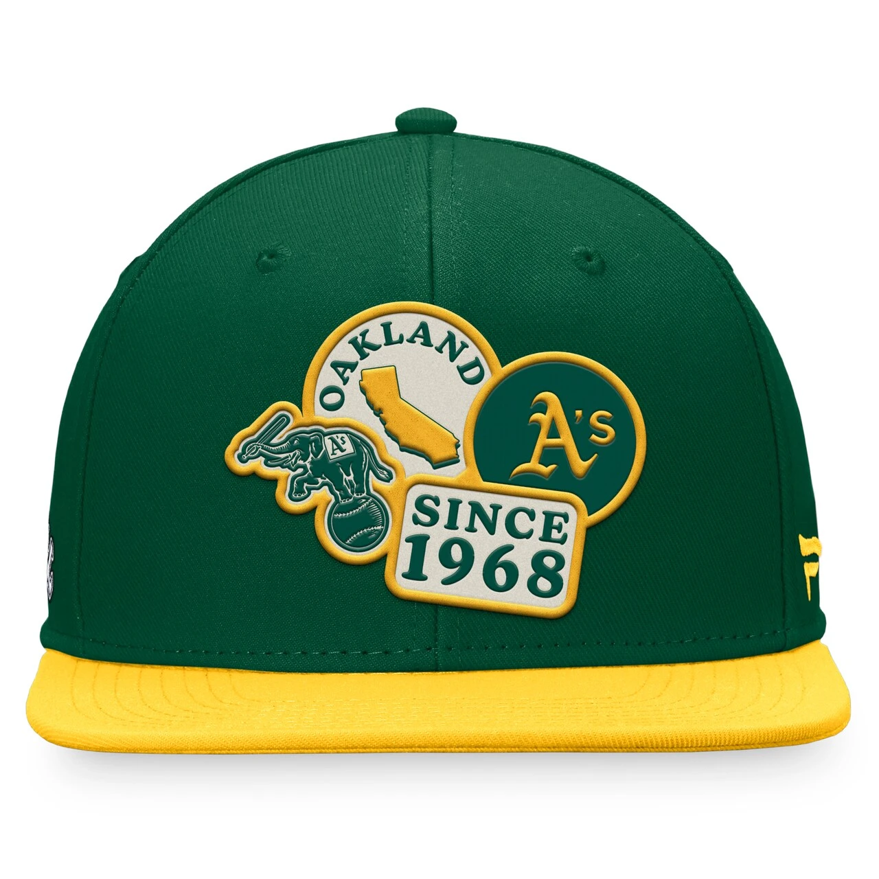 Men's Oakland Athletics Fanatics Branded Green Heritage Patch Fitted Hat 2 Men's Oakland Athletics Fanatics Branded Green Heritage Patch Fitted Hat - Image 2