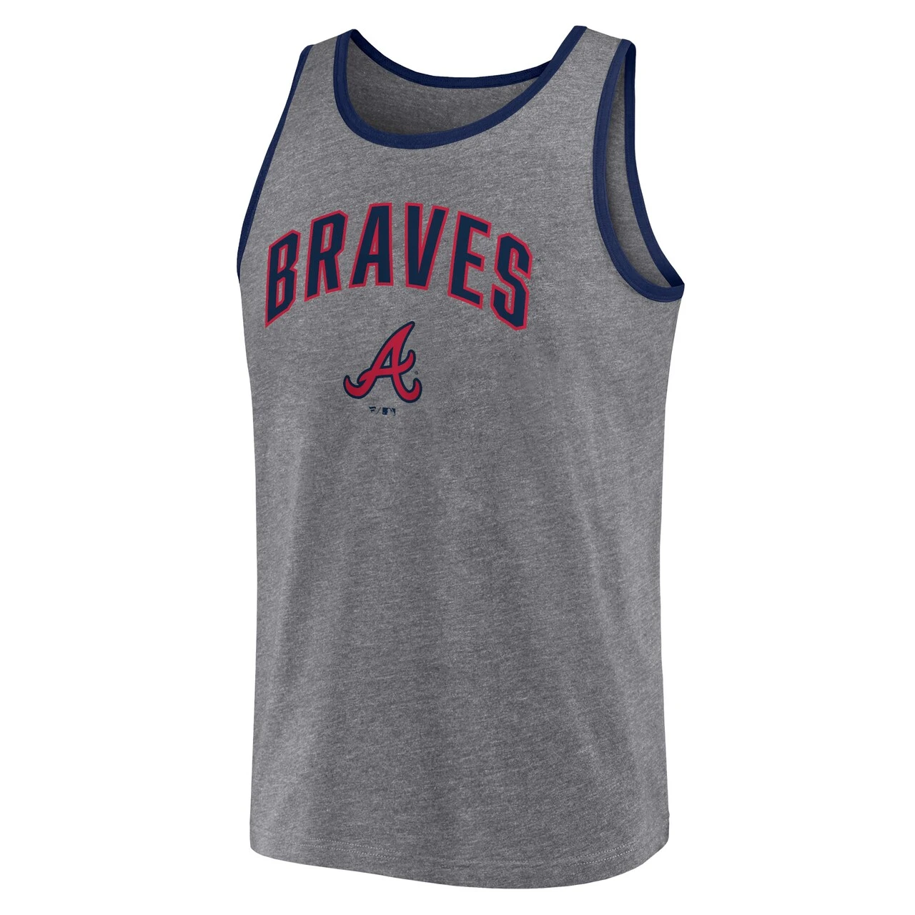 Men's Atlanta Braves Fanatics Branded Heather Gray Primary Tank Top 2 Men's Atlanta Braves Fanatics Branded Heather Gray Primary Tank Top - Image 2