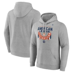 Men's Houston Astros Fanatics Branded Heather Gray 2022 American League Champions Locker Room Pullover Hoodie