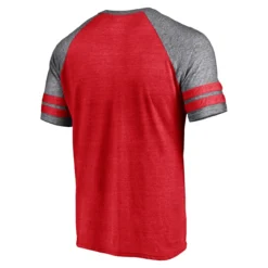 Men's Minnesota Twins Fanatics Branded Heather Red Utility Two-Stripe Raglan Tri-Blend T-Shirt -Fanatics mens fanatics branded heather red minnesota twins utility two stripe raglan tri blend t shirt pi5022000 altimages ff 5022498 ebf1b80407b2ca8f288balt3 full