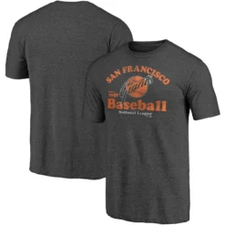 Men's San Francisco Giants Fanatics Branded Heathered Charcoal Cooperstown Collection True Classics Tri-Blend T-Shirt