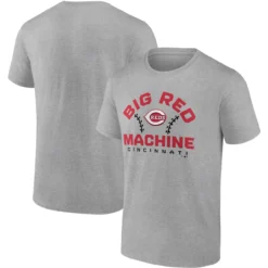 Men's Cincinnati Reds Fanatics Branded Heathered Gray Iconic Go For Two T-Shirt