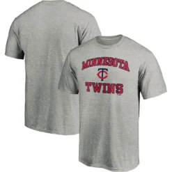 Men's Minnesota Twins Fanatics Branded Heathered Gray Heart & Soul T-Shirt