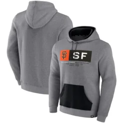 Men's San Francisco Giants Fanatics Branded Heathered Gray Iconic Steppin Up Fleece Pullover Hoodie