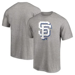 Men's San Francisco Giants Fanatics Branded Heathered Gray Red White And Team Logo T-Shirt