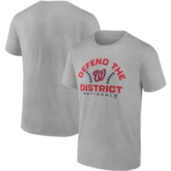 Men's Washington Nationals Fanatics Branded Heathered Gray Iconic Go For Two T-Shirt
