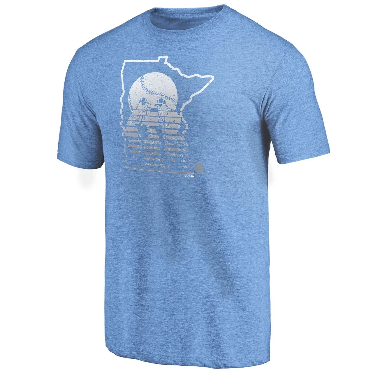 Men's Minnesota Twins Fanatics Branded Heathered Light Blue Sport Resort Tri-Blend T-Shirt - Image 2