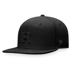 Men's Houston Astros Fanatics Branded Black On Black Snapback Hat
