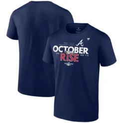 Men's Atlanta Braves Fanatics Branded Navy 2022 Postseason Locker Room T-Shirt