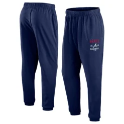 Men's Atlanta Braves Fanatics Branded Navy Go Overboard Fleece Sweatpants