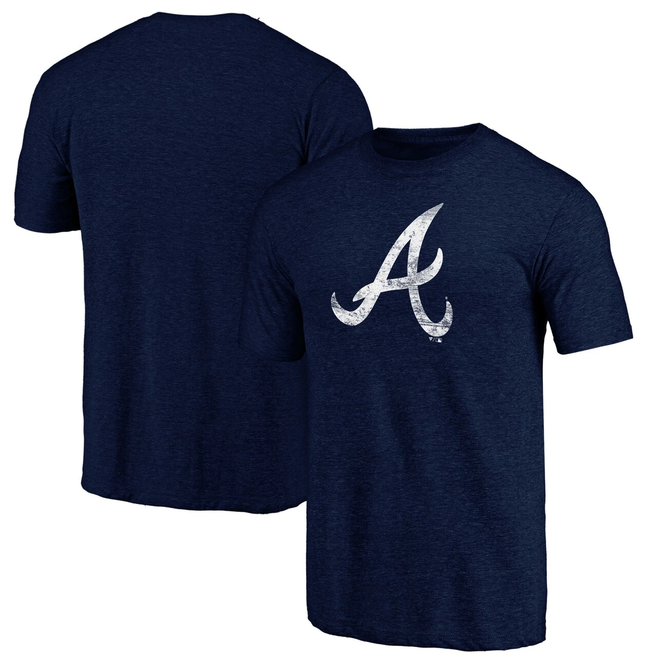 Men's Atlanta Braves Fanatics Branded Navy Weathered Official Logo Tri-Blend T-Shirt 1 Men's Atlanta Braves Fanatics Branded Navy Weathered Official Logo Tri-Blend T-Shirt