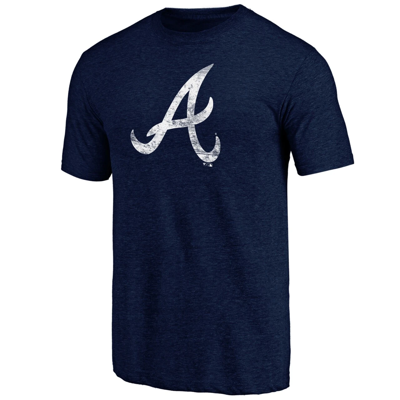 Men's Atlanta Braves Fanatics Branded Navy Weathered Official Logo Tri-Blend T-Shirt 2 Men's Atlanta Braves Fanatics Branded Navy Weathered Official Logo Tri-Blend T-Shirt - Image 2