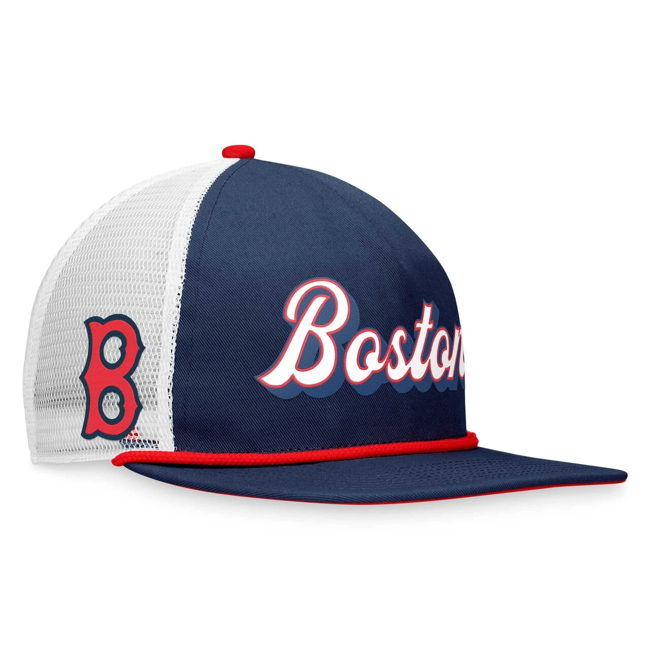 Men's Boston Red Sox Fanatics Branded Navy Heritage Golfer Snapback Hat - Image 3