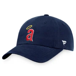 Men's California Angels Fanatics Branded Navy Cooperstown Collection Core Adjustable Hat