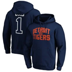 Men's Detroit Tigers Fanatics Branded Navy Father's Day #1 Dad Pullover Hoodie
