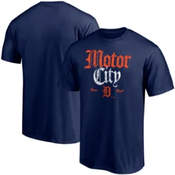 Men's Detroit Tigers Fanatics Branded Navy Hometown Logo T-Shirt