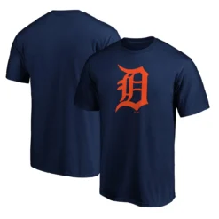 Men's Detroit Tigers Fanatics Branded Navy Official Logo T-Shirt