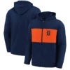 Men's Detroit Tigers Fanatics Branded Navy Team Twill Full-Zip Hoodie Jacket
