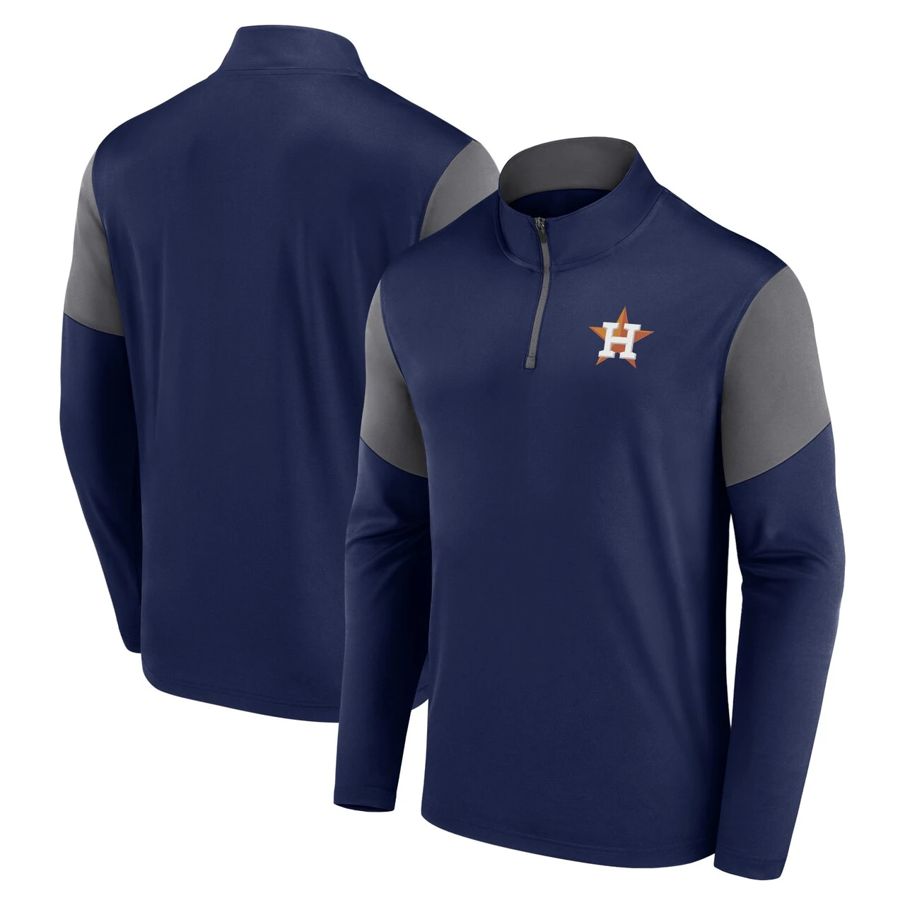 Men's Houston Astros Fanatics Branded Navy Logo Quarter-Zip Top 1 Men's Houston Astros Fanatics Branded Navy Logo Quarter-Zip Top